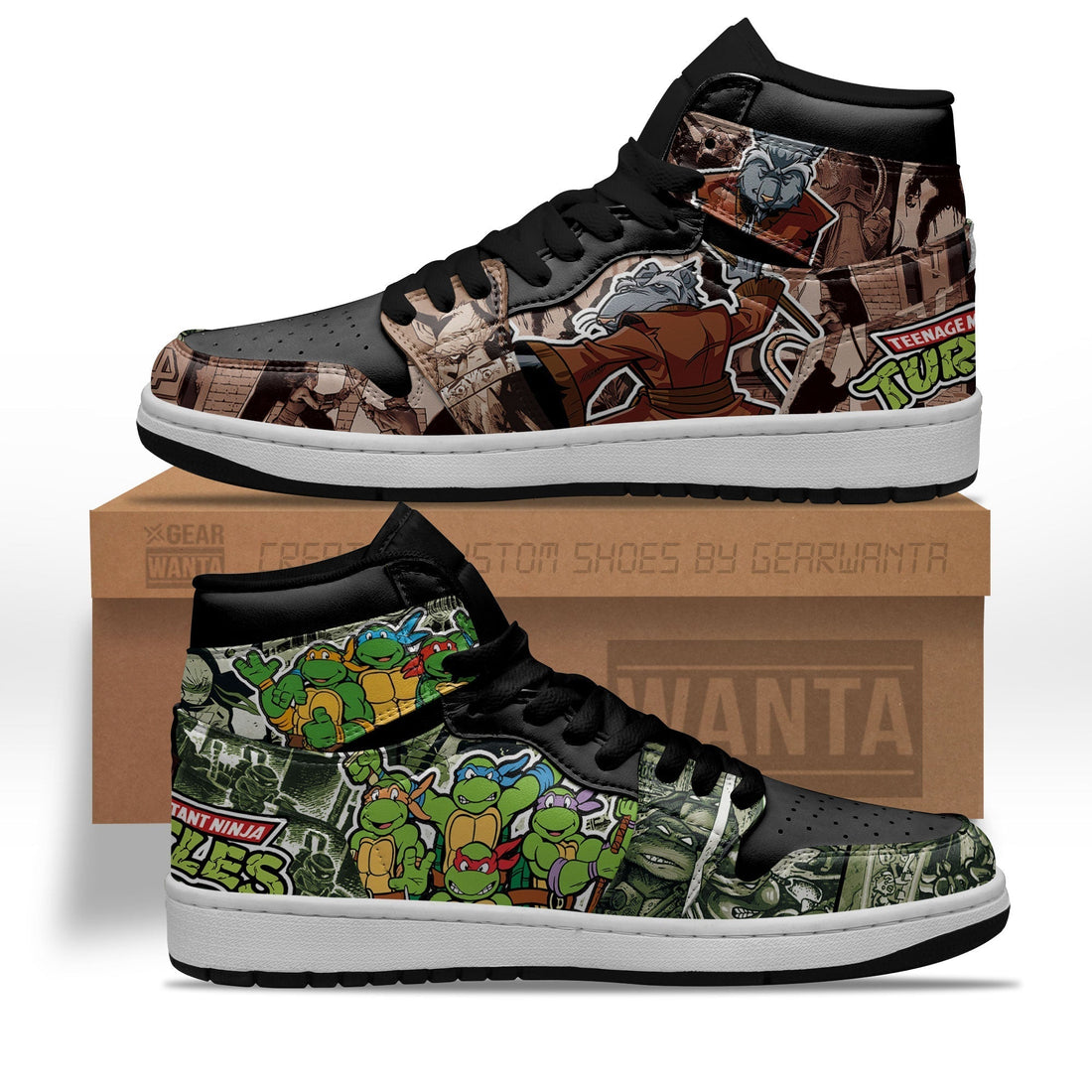 Teenage Mutant Ninja Turtles and Master Splinter Sneakers Custom Style-Gear Wanta