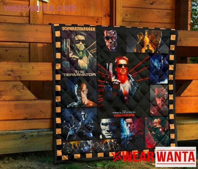 Terminator Movies Vintage Quilt Blanket Custom-Gear Wanta