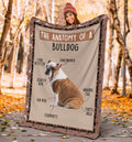 The Anatomy Of Bulldog Fleece Blanket Funny-Gear Wanta