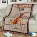 The Anatomy Of Dog Boxer Fleece Blanket Funny-Gear Wanta