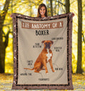 The Anatomy Of Dog Boxer Fleece Blanket Funny-Gear Wanta