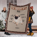 The Anatomy Of Dog Pug Fleece Blanket Funny-Gear Wanta