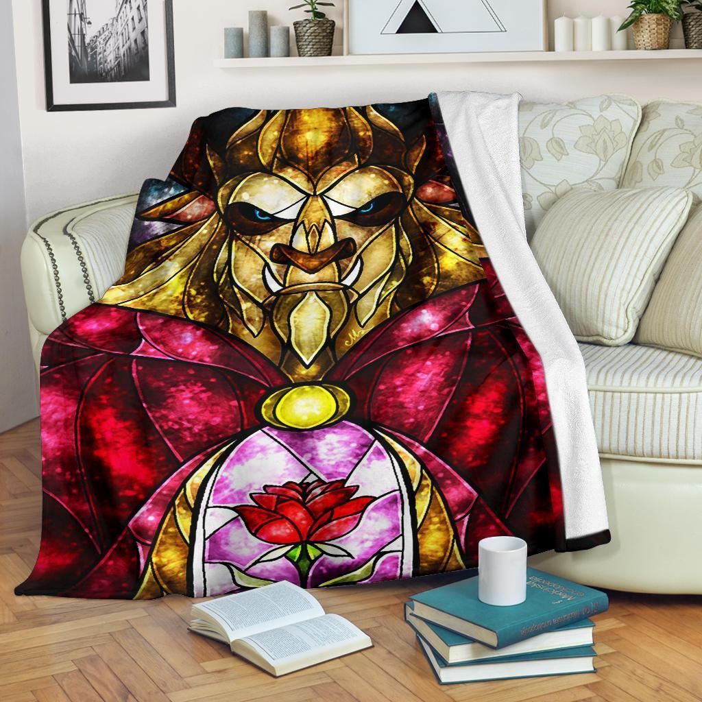 The Beast Fleece Blanket Custom Beauty And The Beast Home Decoration-Gear Wanta
