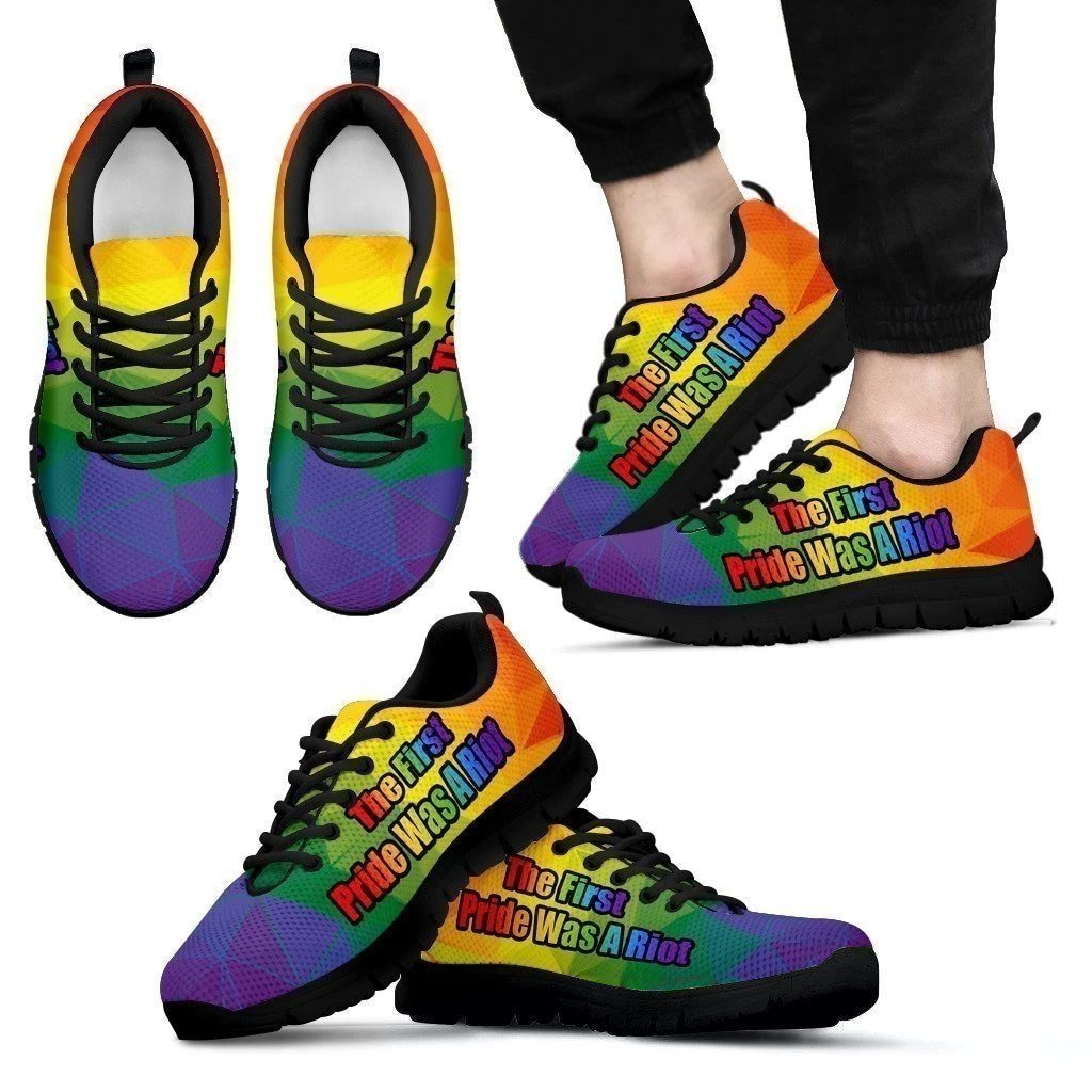 The First Pride Was Riot Rainbow Men's Sneakers-Gear Wanta