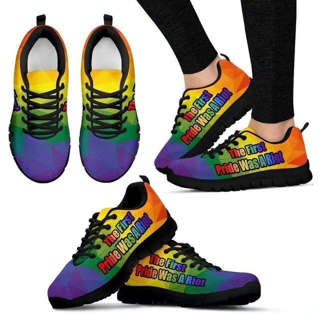 The First Pride Was Riot Rainbow Women's Sneakers-Gear Wanta