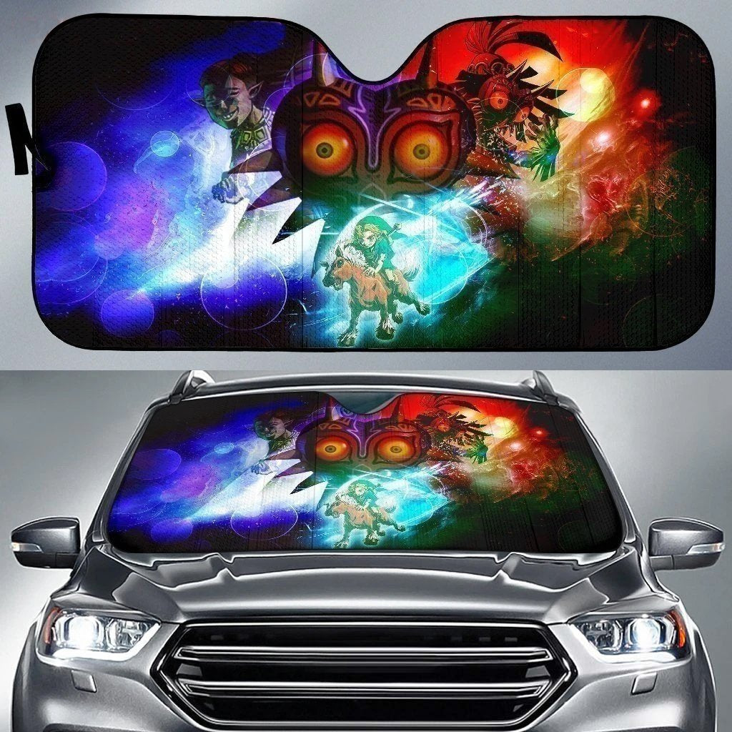 The Legend Of Zelda Car Sun Shade Custom Majora Car Decoration-Gear Wanta
