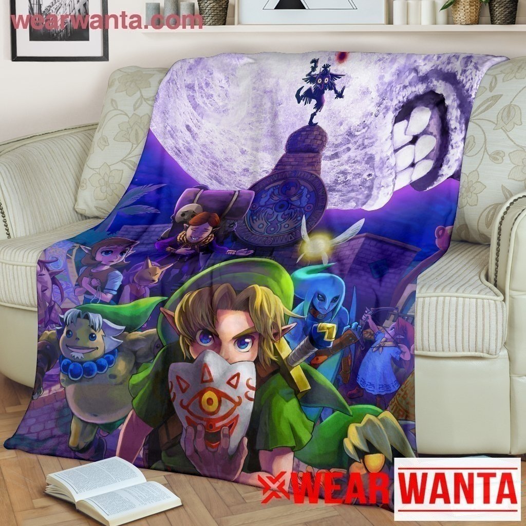 The Legend of Zelda Majora Fleece Blanket Custom Home Decoration-Gear Wanta