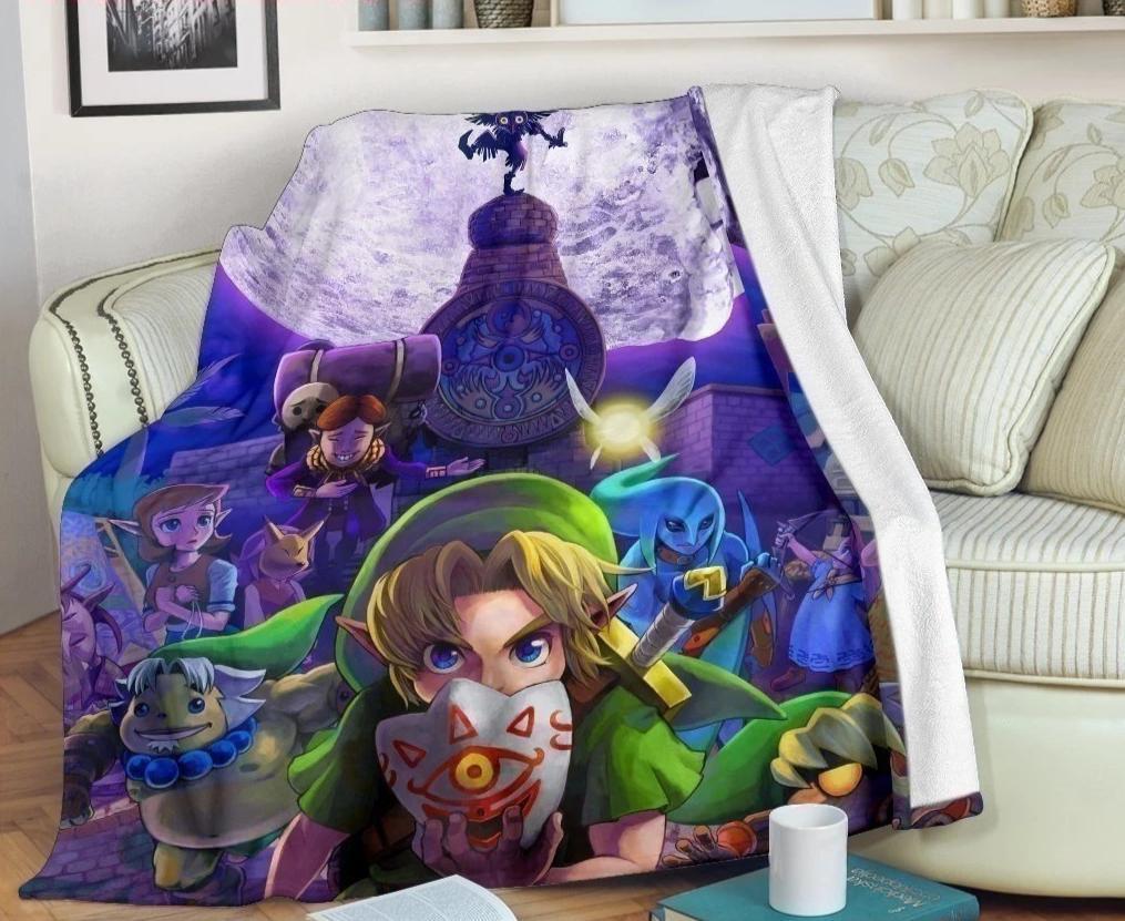 The Legend of Zelda Majora Fleece Blanket Custom Home Decoration-Gear Wanta