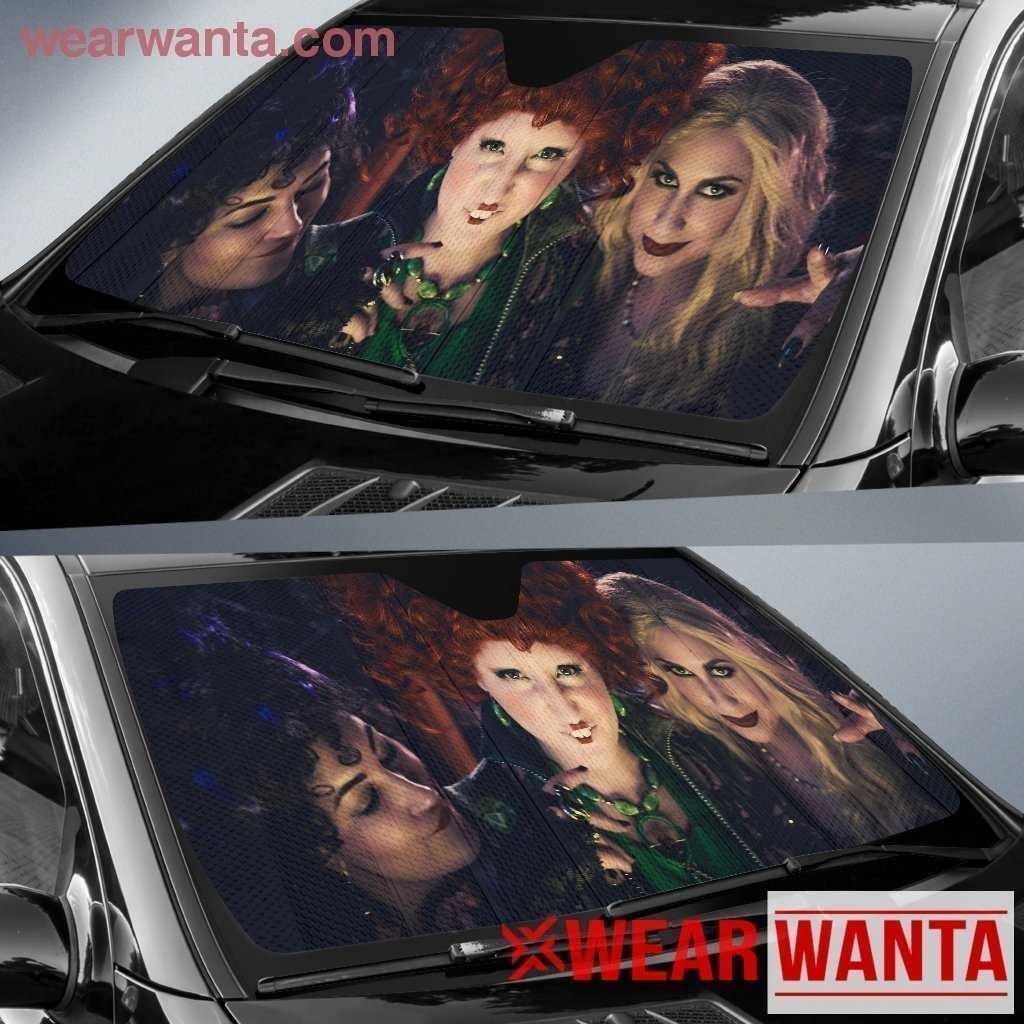 The Sanderson Sisters Hocus Pocus Funny Car Sun Shade-Gear Wanta