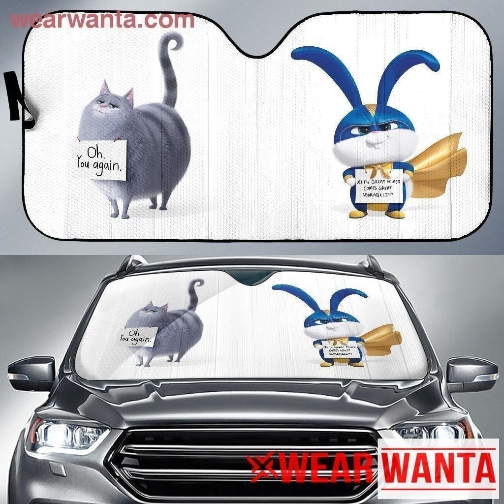 The Secret Life Of Pets Captain Snowball & Chloe Car Sun Shade-Gear Wanta