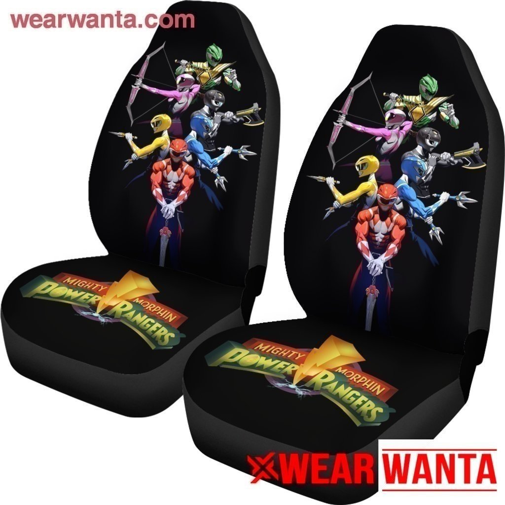 The Six Original Mighty Morphin Power Rangers Car Seat Covers MN04 ...