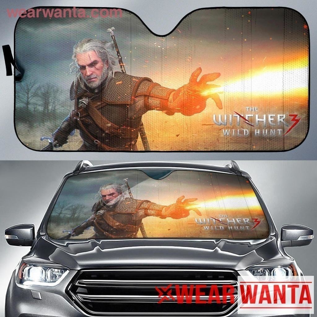 The Witcher Fire Car Sun Shade-Gear Wanta