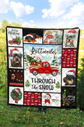 Through The Snow Rottweiler Dog Quilt Blanket Xmas-Gear Wanta