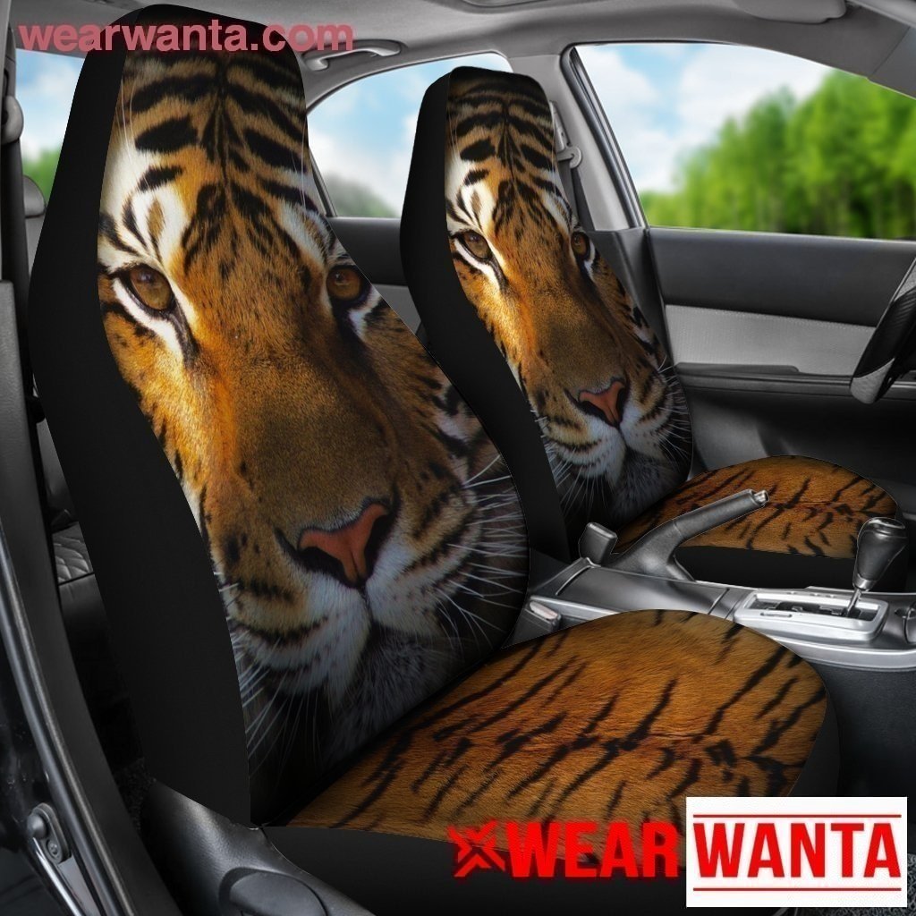 Tiger With Yellow Eyes Tiger Car Seat Covers-Gear Wanta