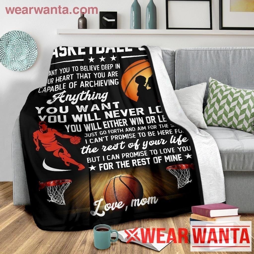 To My Basketball Son Blanket Gifts From Mom Home Decoration-Gear Wanta