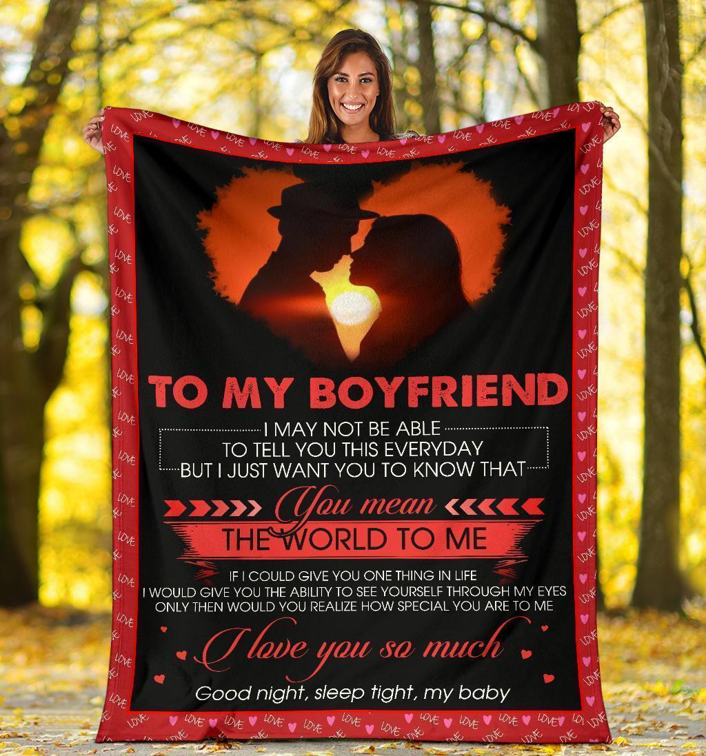To My Boyfriend Fleece Blanket Custom Gifts Idea From Girlfriend Home Decoration-Gear Wanta