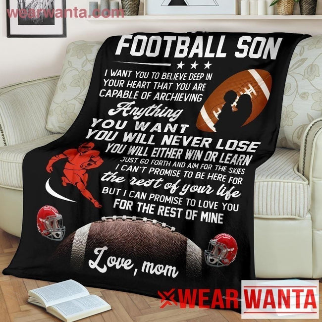 To My Son Blanket Custom Gift From Mom Home Decoration-Gear Wanta