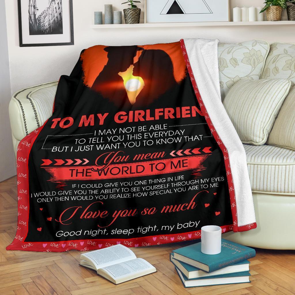 To My Girlfriend Fleece Blanket Custom Gifts Idea From Boyfriend Home Decoration-Gear Wanta