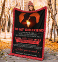 To My Girlfriend Fleece Blanket Custom Gifts Idea From Boyfriend Home Decoration-Gear Wanta