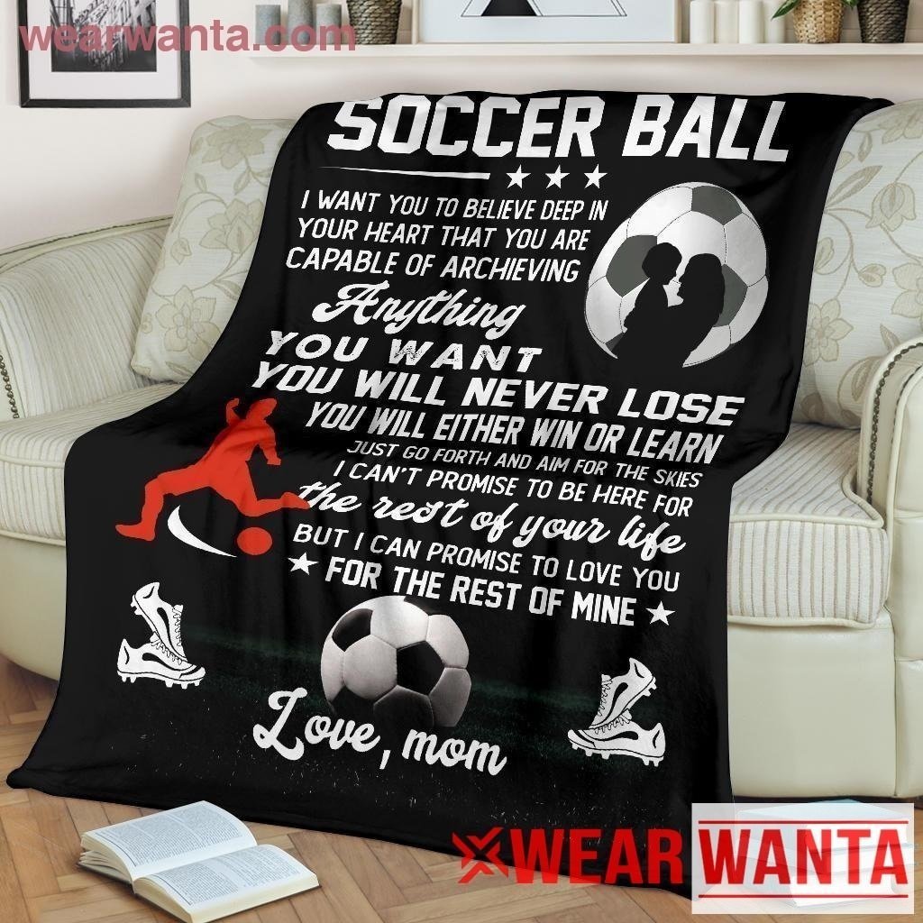 To My Soccer Ball Blanket Custom Gift From Mom Home Decoration-Gear Wanta