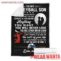 To My Volleyball Son Blanket Custom Gift From Mom Home Decoration-Gear Wanta
