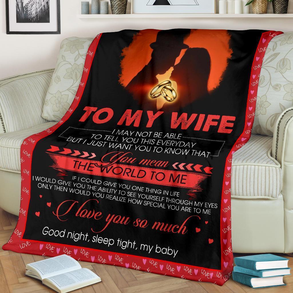 To My Wife Fleece Blanket Custom Gifts Idea From Husband Home Decoration-Gear Wanta