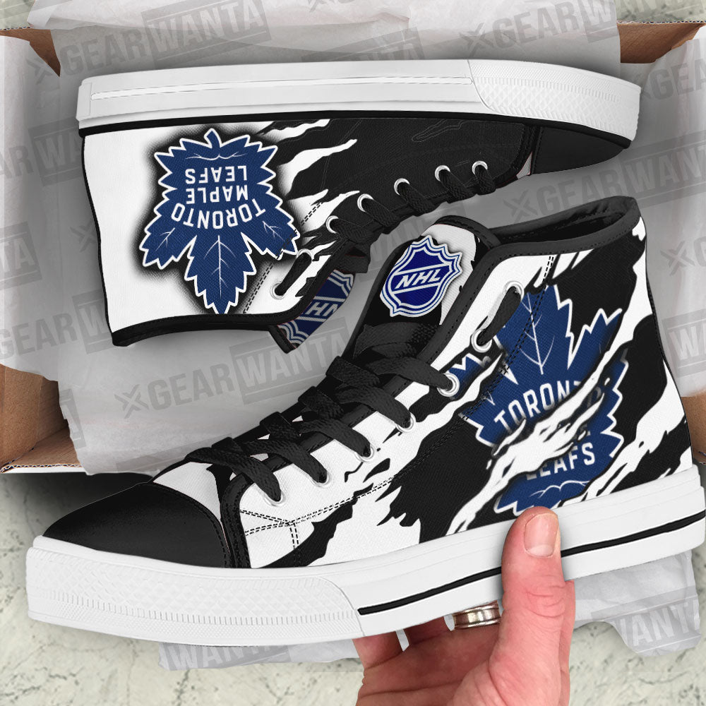 Toronto Maple Leafs High Top Shoes Custom For Fans-Gear Wanta