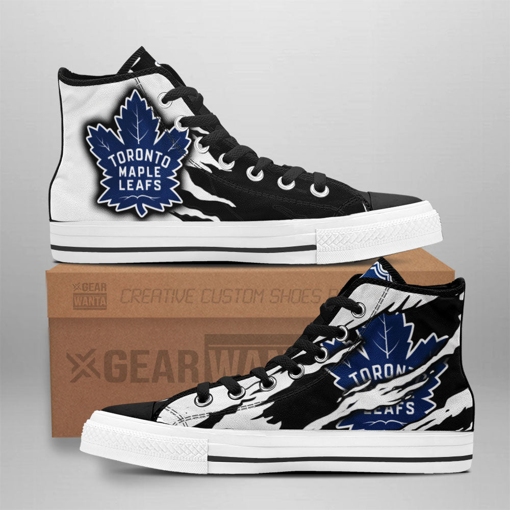 Toronto Maple Leafs High Top Shoes Custom For Fans-Gear Wanta