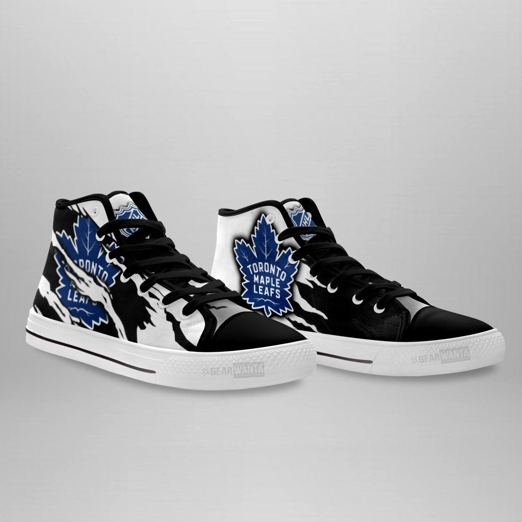 Toronto Maple Leafs High Top Shoes Custom For Fans-Gear Wanta