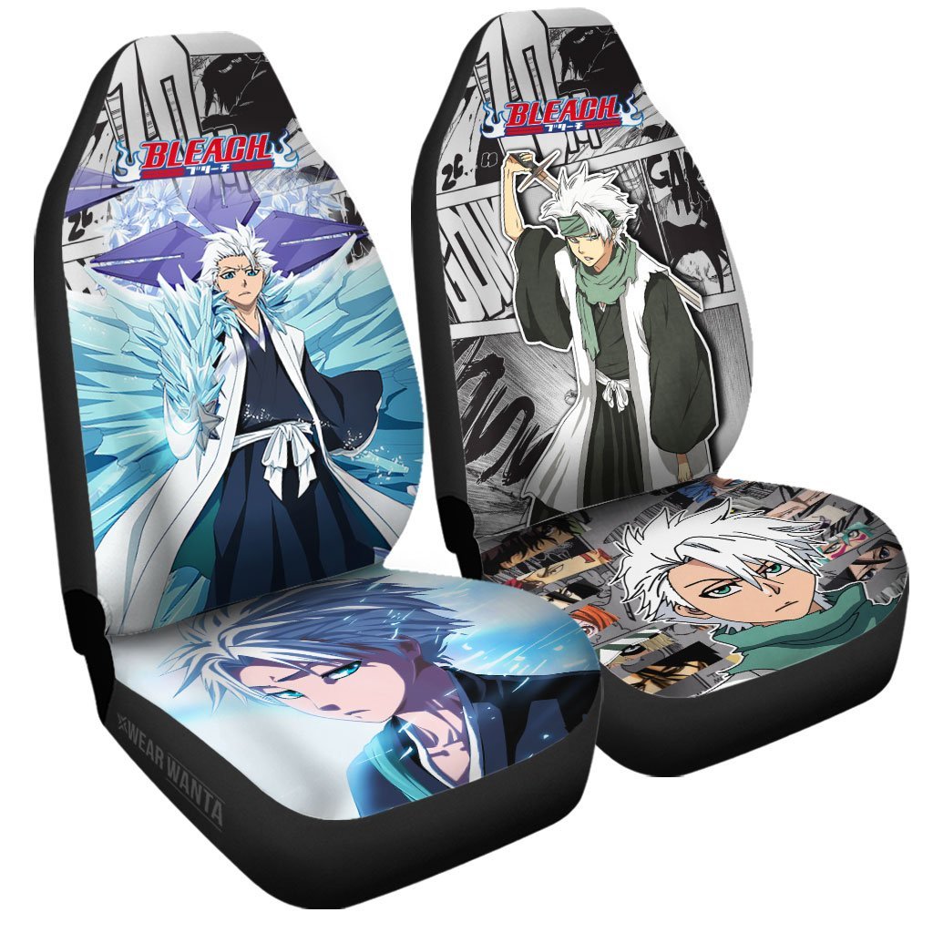 Toshiro Hitsugaya Bankai Car Seat Covers Custom Anime Bleach Car Accessories-Gear Wanta