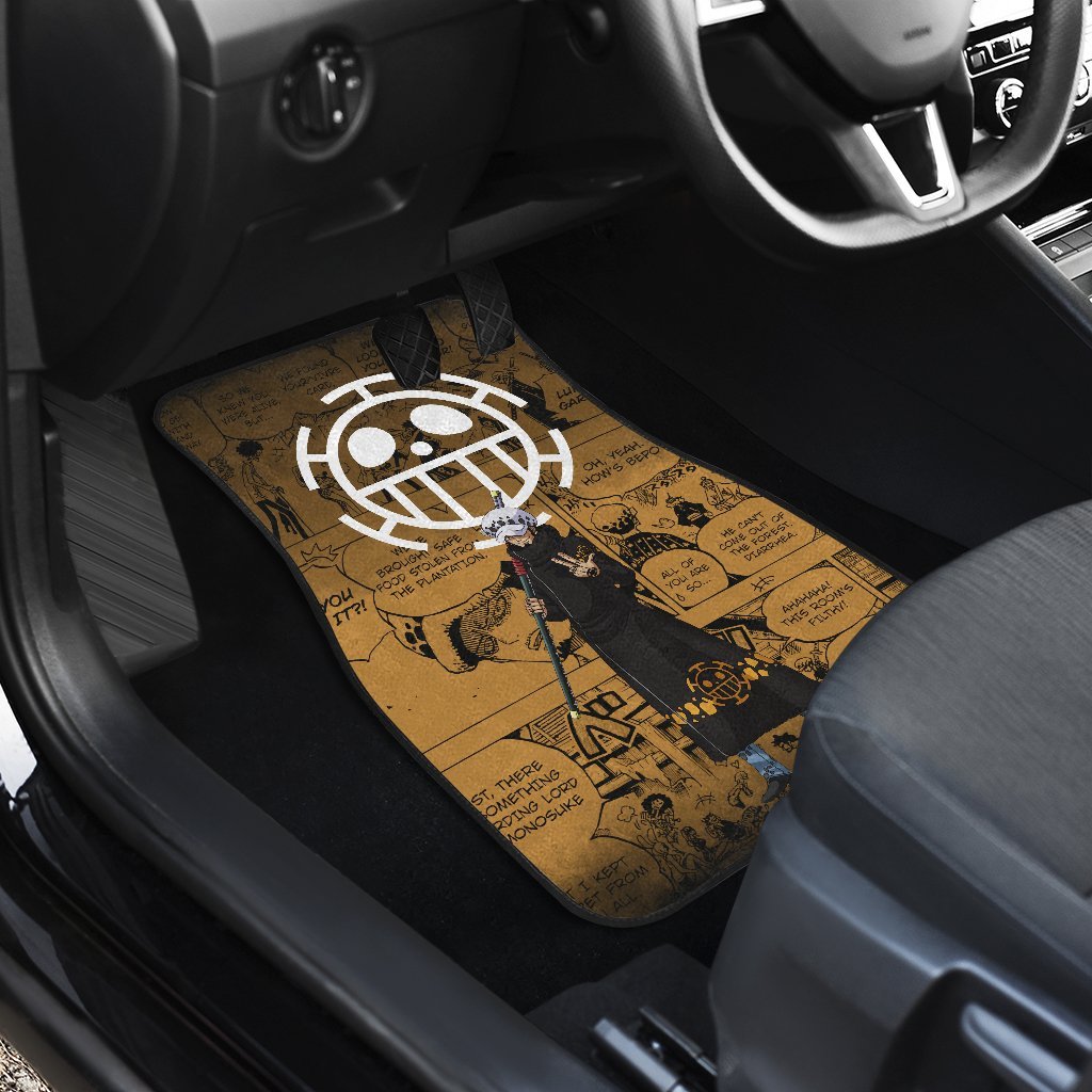 Trafalgar D. Water Law One Piece Car Floor Mats Manga Mixed Anime-Gear Wanta