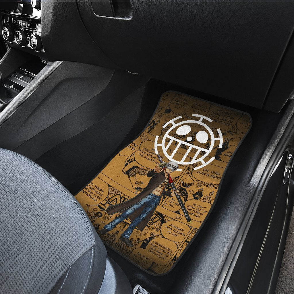 Trafalgar D. Water Law One Piece Car Floor Mats Manga Mixed Anime-Gear Wanta