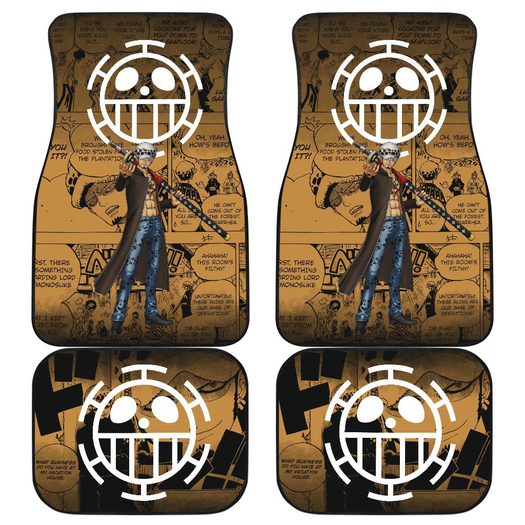 Trafalgar D. Water Law One Piece Car Floor Mats Manga Mixed Anime-Gear Wanta