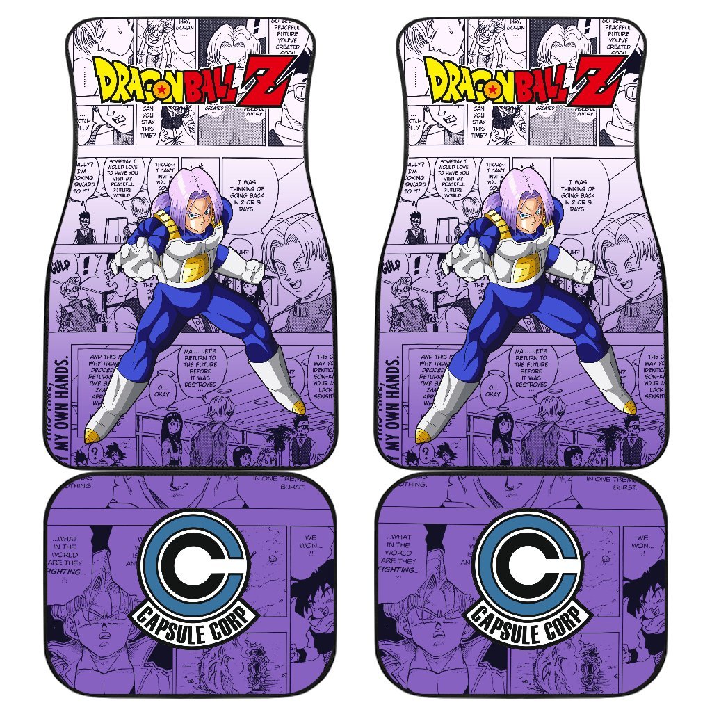 Trunks Dragon Ball Z Car Floor Mats Manga Mixed Anime Cool-Gear Wanta