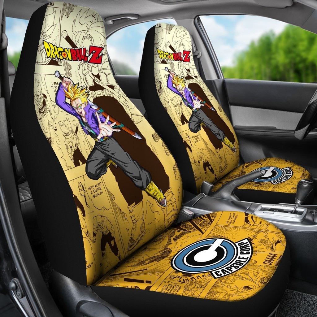 Trunks Saiyan Dragon Ball Z Car Seat Covers Manga Mixed Anime Cool-Gear Wanta