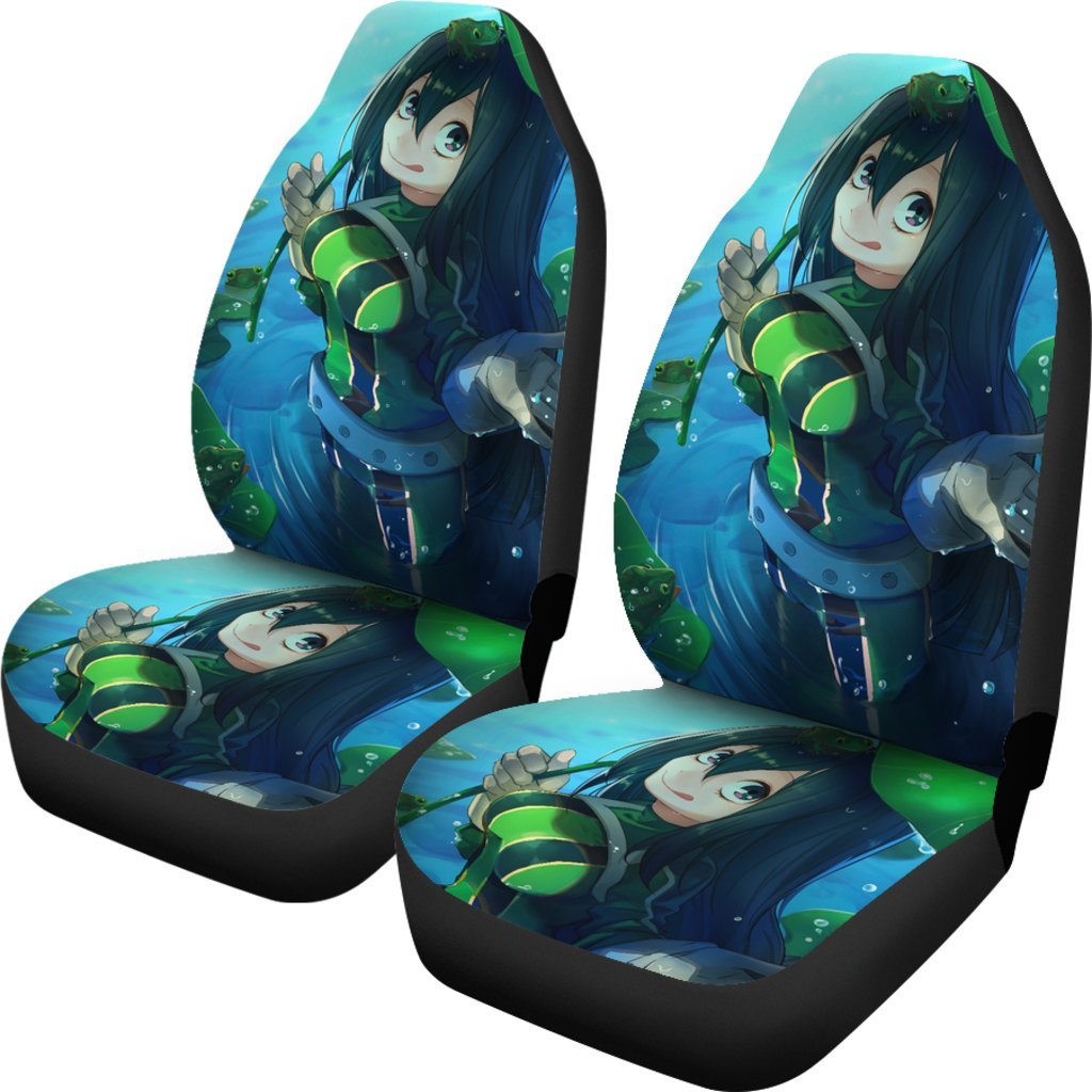 Tsuyu Asui Car Seat Covers Froppy My Hero Academia Car Decor-Gear Wanta