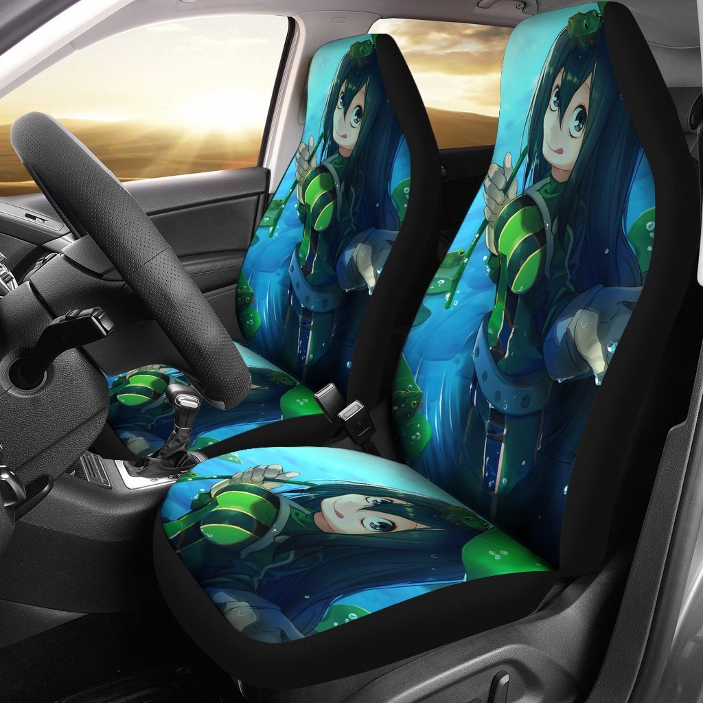 Tsuyu Asui Car Seat Covers Froppy My Hero Academia Car Decor-Gear Wanta