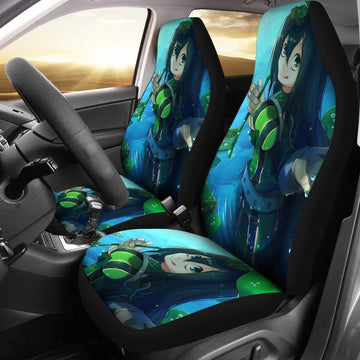 Tsuyu Asui Car Seat Covers Froppy My Hero Academia Car Decor-Gear Wanta