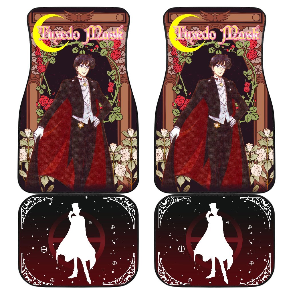 Tuxedo Mask Characters Sailor Moon Main Car Floor Mats Vintage Style Anime-Gear Wanta