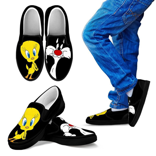 Tweety Sylvester Slip On Shoes Fan Gift-Gear Wanta