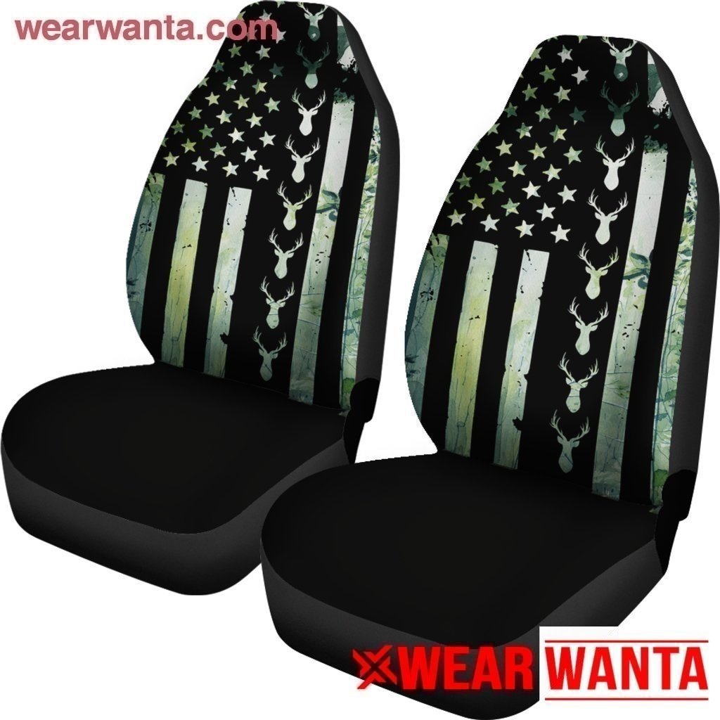 US Flag Hunting Car Seat Covers Custom Hunter Car Accessories-Gear Wanta