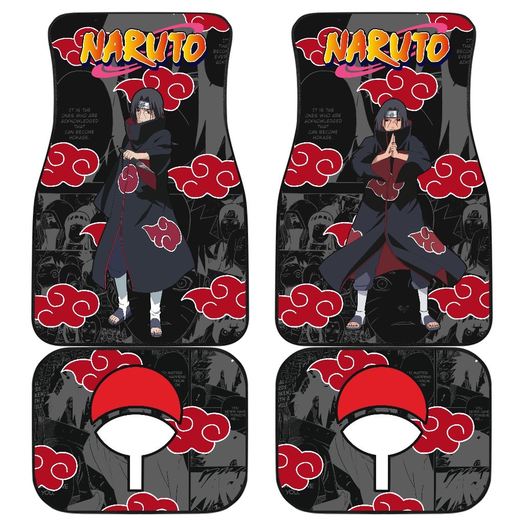 Uchiha Itachi Car Floor Mats Akatsuki NRT Anime Car Accessories-Gear Wanta