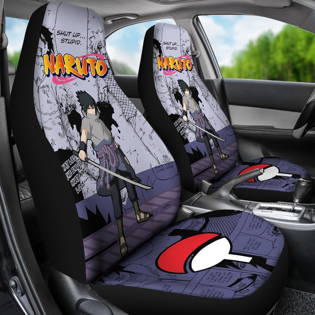 Uchiha Sasuke Car Seat Covers Symbol Uchiha Family-Gear Wanta