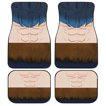 Uniform Mix Hair Inosuke Car Floor Mats Custom Demon Slayer Anime Car Accessories Anime Gifts-Gear Wanta