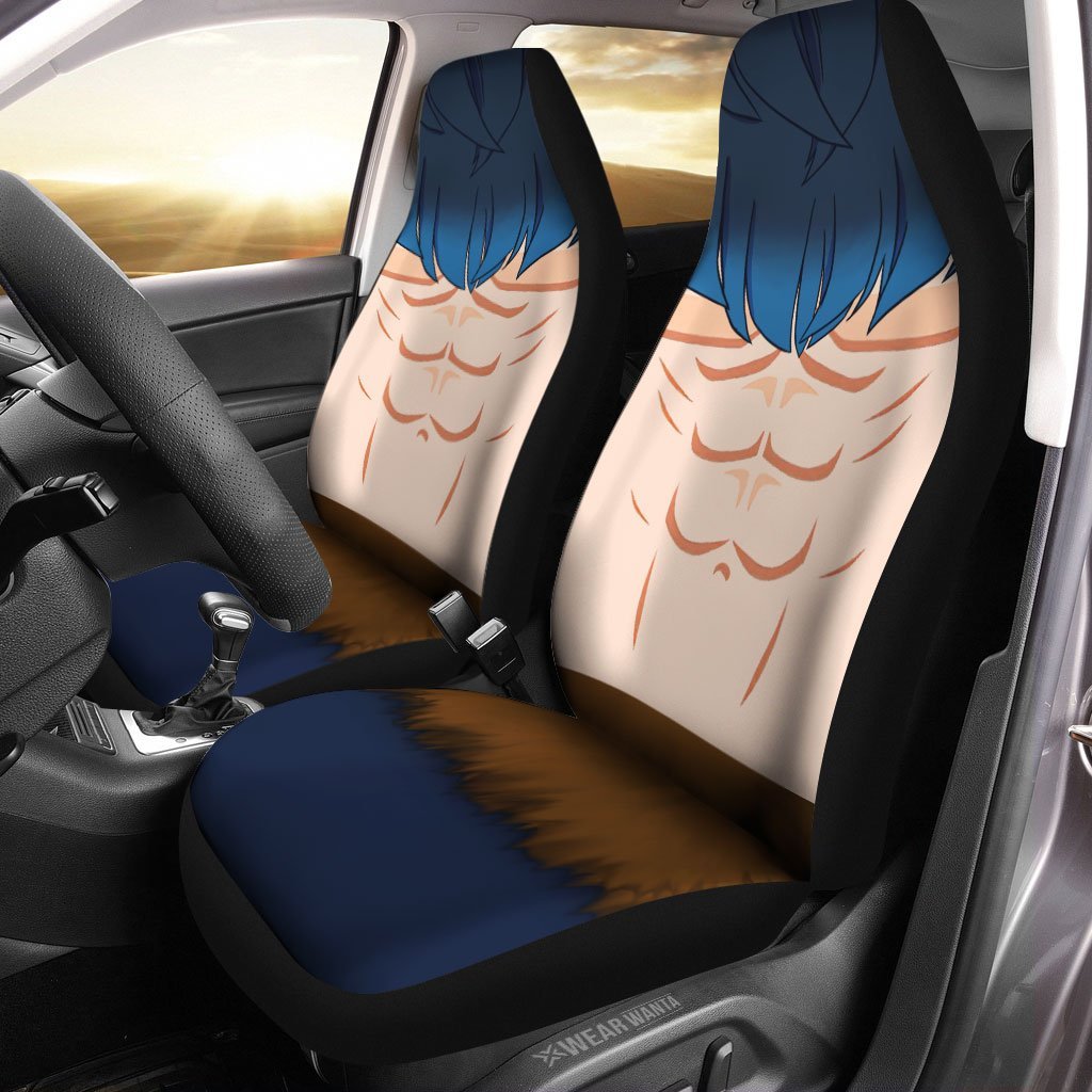 Uniform Mix Hair Inosuke Car Seat Covers Custom Demon Slayer Anime Car Accessories Anime Gifts-Gear Wanta