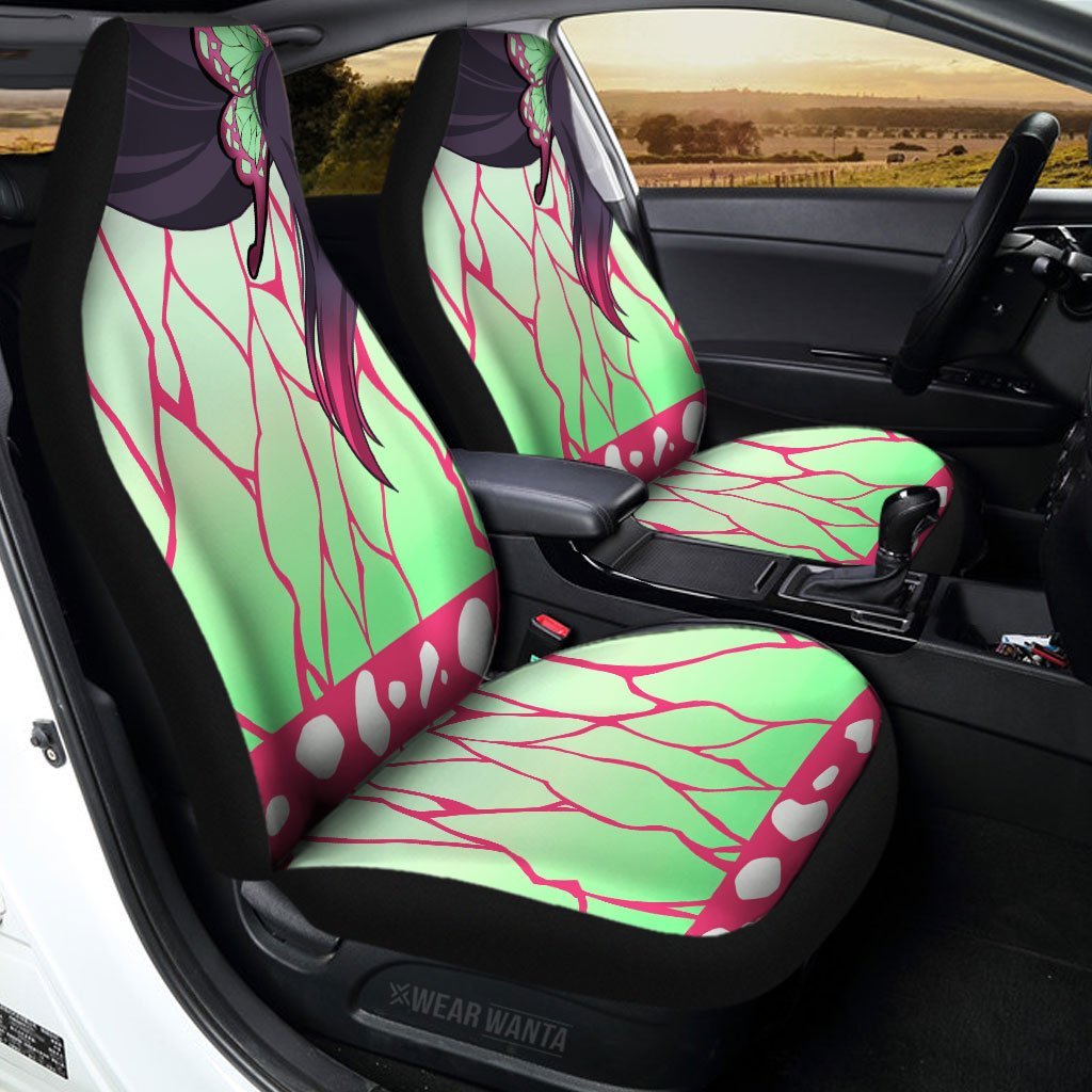 Uniform Mix Hair Kanao Car Seat Covers Custom Demon Slayer Anime Car Accessories Anime Gifts-Gear Wanta