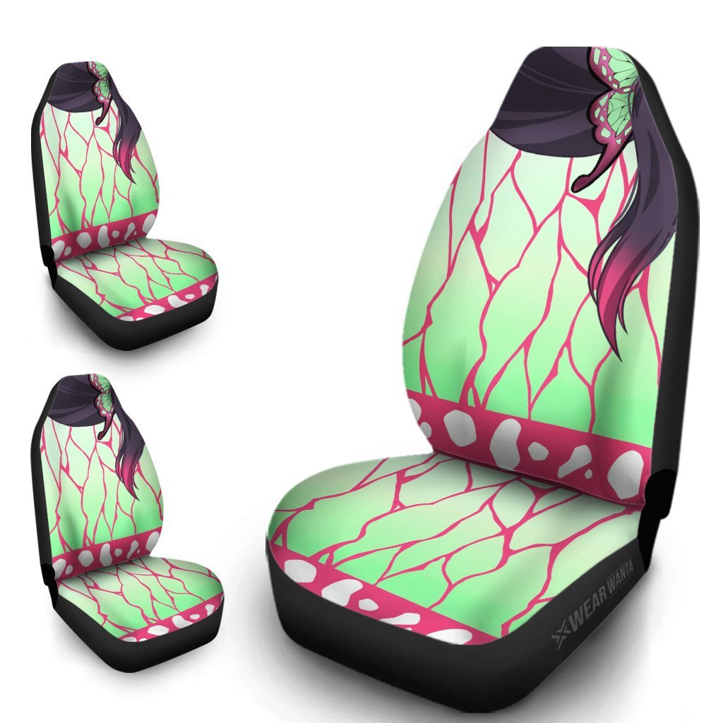 Uniform Mix Hair Kanao Car Seat Covers Custom Demon Slayer Anime Car Accessories Anime Gifts-Gear Wanta