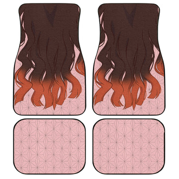 Uniform Mix Hair Nezuko Car Floor Mats Custom Demon Slayer Anime Car Accessories Anime Gifts-Gear Wanta