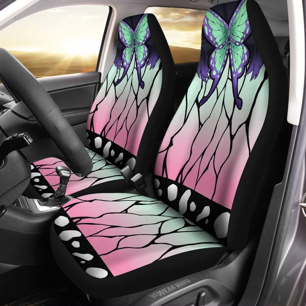 Uniform Mix Hair Shinobu Car Seat Covers Custom Demon Slayer Anime Car Accessories Anime Gifts-Gear Wanta