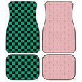 Uniform Nezuko And Tanjiro Car Floor Mats Custom Demon Slayer Anime Car Accessories Anime Gifts-Gear Wanta